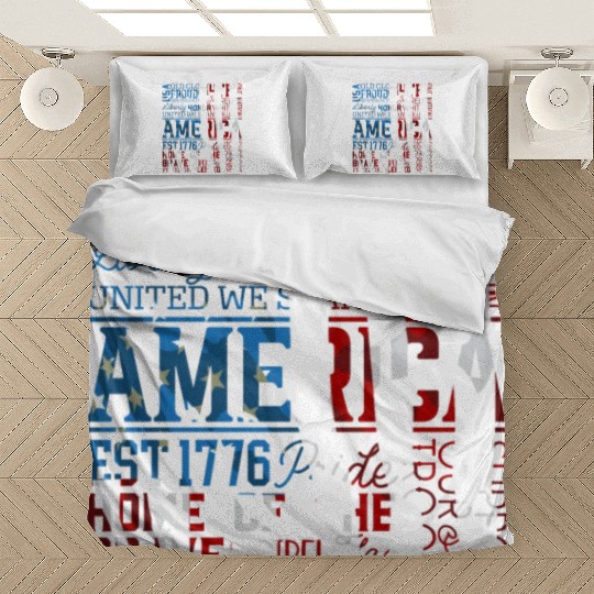 Patriotic Veteran USA Flag American Memorial Day Bedding Sets