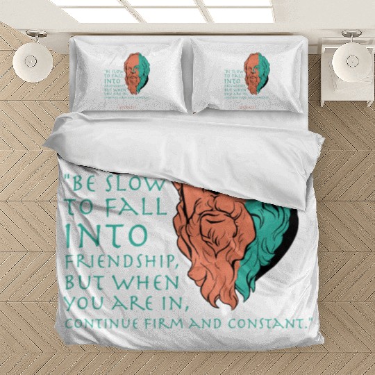 Socrates Stoic Philosophy Quote Bedding Sets