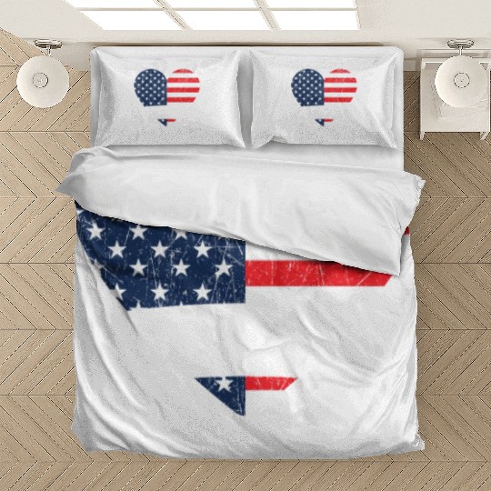 Patriotic Veteran USA Flag American Memorial Day Bedding Sets