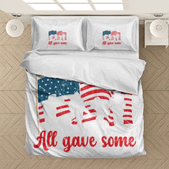 All Gave Some Some Gave All USA Flag Memorial Day Bedding Sets