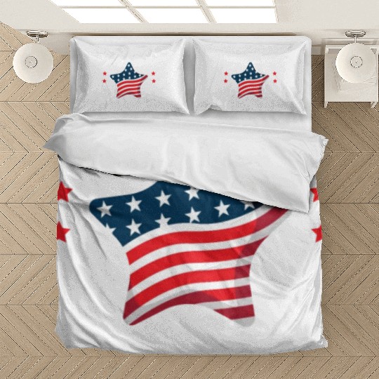 Patriotic Veteran USA Flag American Memorial Day Bedding Sets