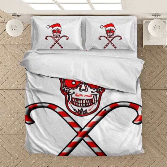 Sugar Skull And Candy Canes Bedding Sets