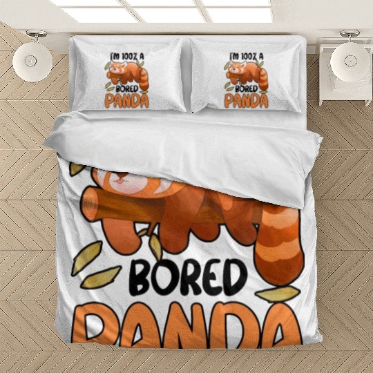 Red Panda Bored Cute Animal Lazy Animal Lover Bedding Sets