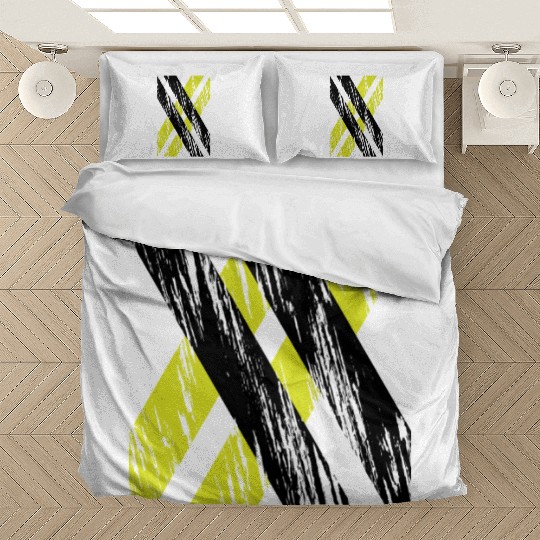 X black and yellow Bedding Sets
