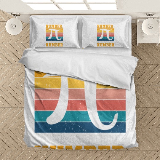 Pi Day Retro Mathematics Pi Symbol Math Number Bedding Sets