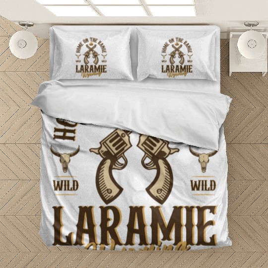 Laramie Wyoming wild west town Bedding Sets