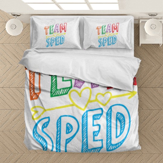 Team Sped Awareness Special Education Teacher Bedding Sets