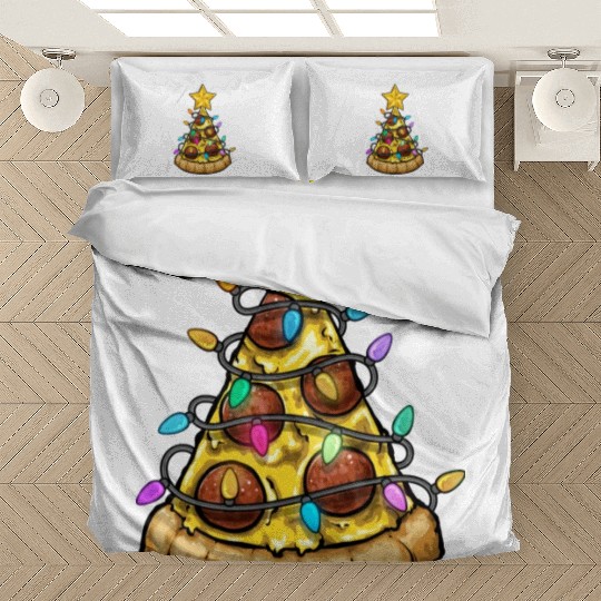 Christmas Pizza Christmas Light Bedding Sets