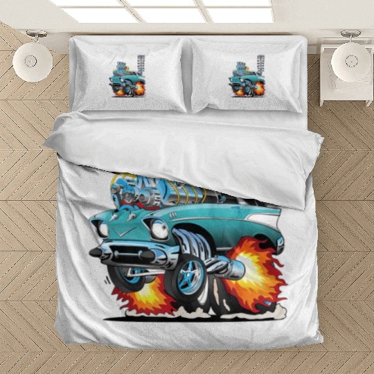Gasser Outlaw Class Vintage Drag Racing Race Car Bedding Sets