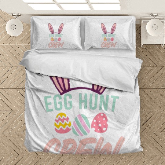 Egg Hunt Crew Funny Easter Day Bedding Sets