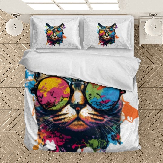 Sunglass Cat Bedding Sets