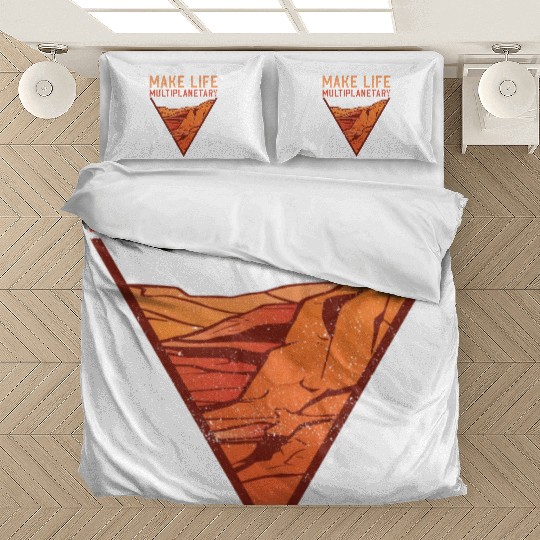 Make Life Multiplanetary Mars Planet Space Lover Bedding Sets