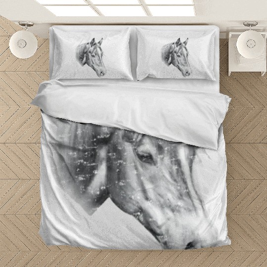 Horse head pencil drawing Bedding Sets