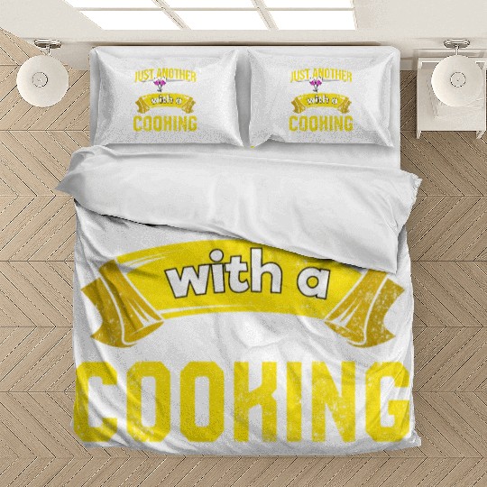 Wine Drinker with Cooking Problem Wine Lover Funny Bedding Sets