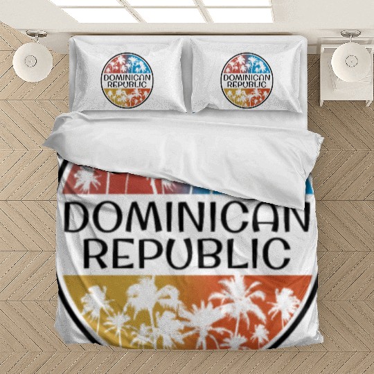 Dominican Republic Palm Tree Stylish Vacation Bedding Sets