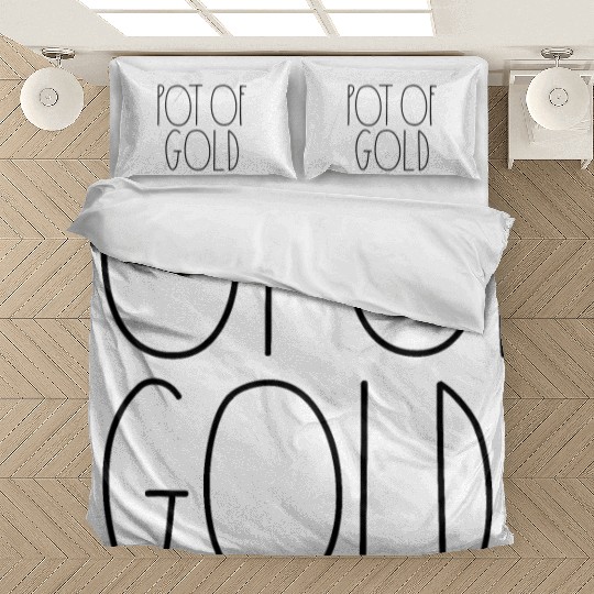 Pot of Gold Rae Dunn Inspired Minimalist Decor Bedding Sets