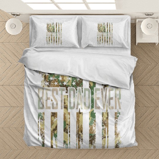 Dad Fathers Day For Men Camouflage US Flag Great Bedding Sets