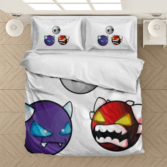 geometry dash insane game Bedding Sets