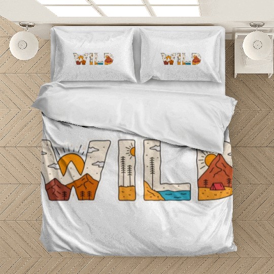 Nature's Wild Words: Embrace the Wilderness Bedding Sets