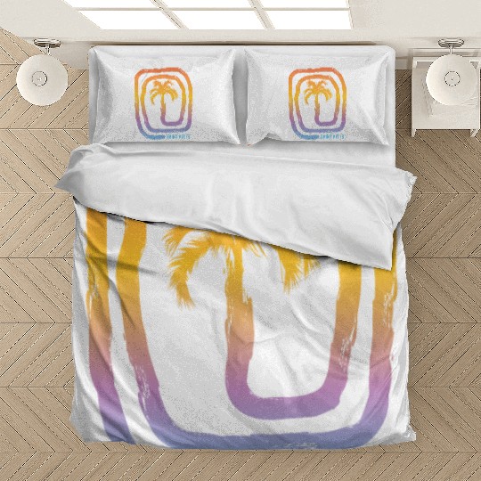 Cool Saint Kitts Palm Tree Souvenir Vacation Bedding Sets