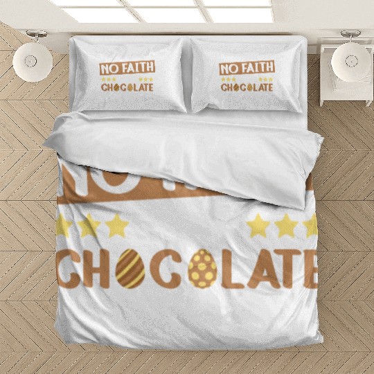 No Faith Just Chocolate Eggs - Atheism Easter Bedding Sets