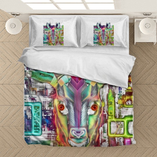 Neon Baphomet Bedding Sets