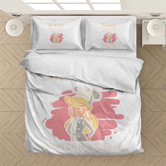 Female Chef Cooking Meals Food Lover Bedding Sets