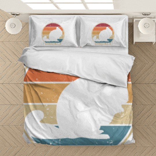Retro Short-Tailed Long-Tailed Chinchillidae Bedding Sets