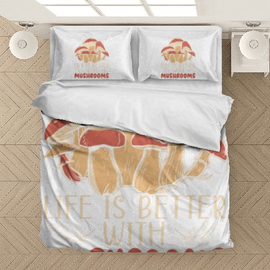 Cottagecore Mushroom Aesthetic Nature Conservation Bedding Sets