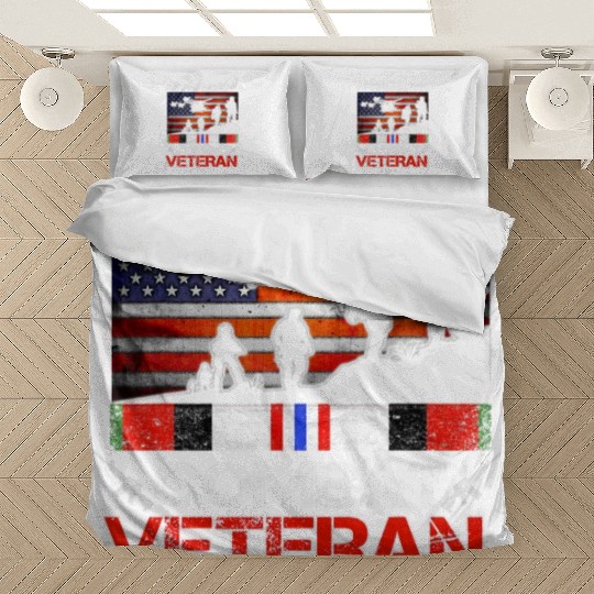afghanistan combat veteran us veteran military Bedding Sets