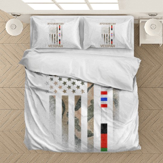 Afghanistan Veteran American US Flag Proud Army Mi Bedding Sets