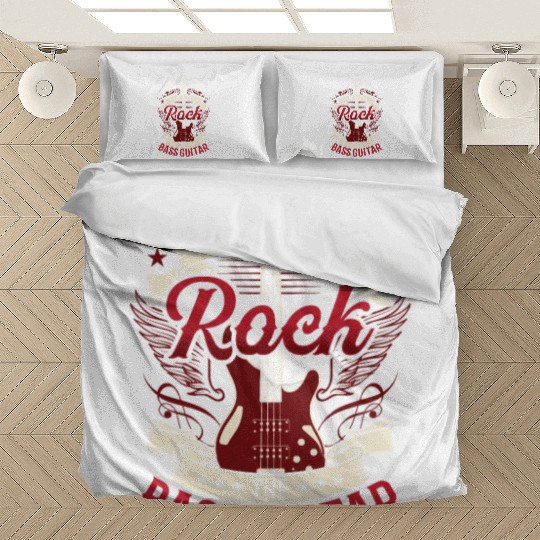 Born To Rock The Bass Guitar Music Musician Band Bedding Sets