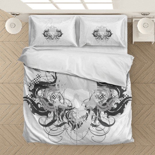 skull gothic with ornaments Bedding Sets