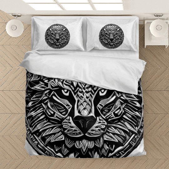 Lion Abstract Ornament Mandala | Lion Design Bedding Sets
