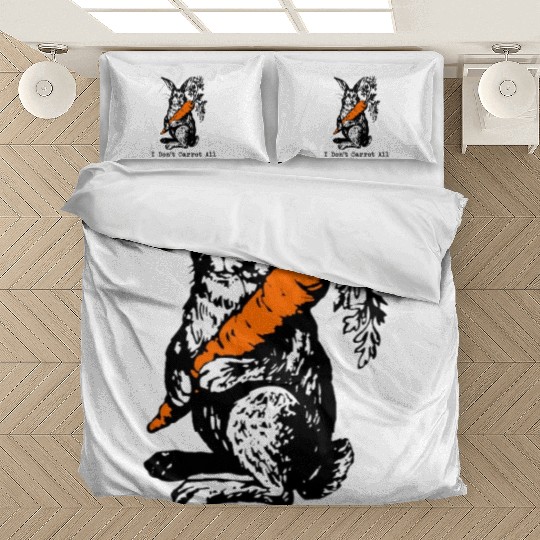 I Dont Carrot All Funny Easter Care Pun Bunny Bedding Sets