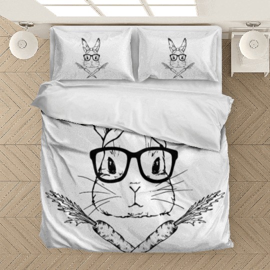 Jolly Roger Easter Bunny with Carrot Cross Bones Bedding Sets