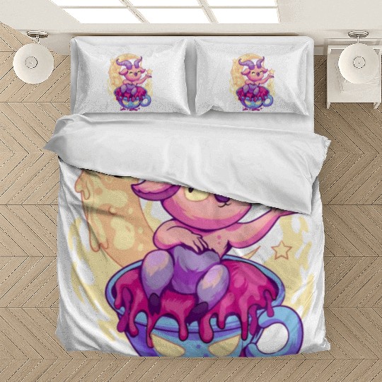 Pastel Goth Kawaii Baphomet Tea Bedding Sets