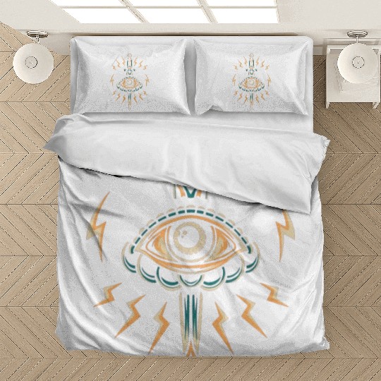 Evil Eye Dagger Lightning Bolts Bedding Sets