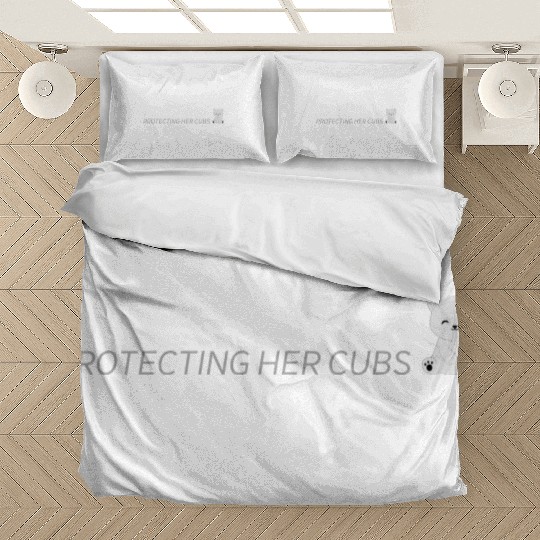 Mama Bear protecting her cubs Bedding Sets