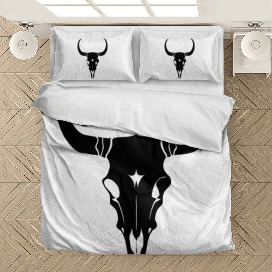 Cattle Skull Cow Skull Rodeo Western Skeleton Bedding Sets