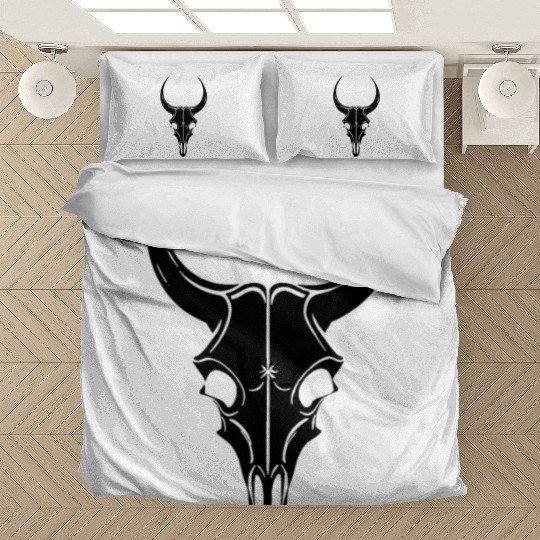 Cattle Skull Cow Skull Rodeo Western Skeleton Bedding Sets