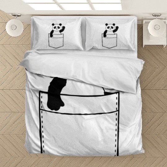 Travel Chest Bag Panda Bear Waving Friendly Bedding Sets