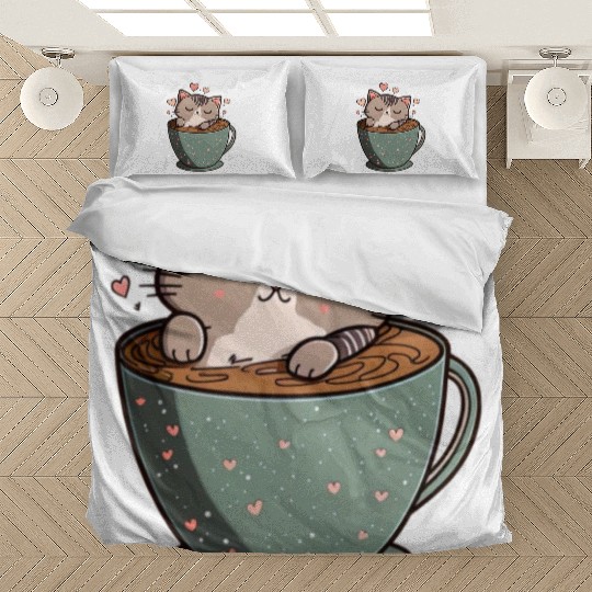 Caffeine Kitties A Sweet Valentines Day Gift Bedding Sets