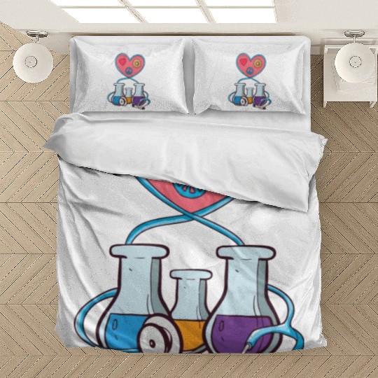 Medical Laboratory Science Heart Cartoon Bedding Sets