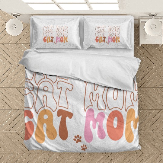 Cat Mom Quotes Bedding Sets