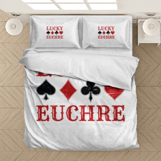 Lucky Euchre Card Game Euchre Player Poker Euchre Bedding Sets
