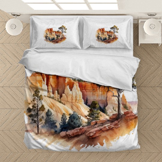 Bryce Canyon Watercolor Wonderland Bedding Sets