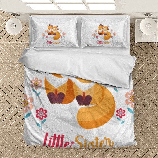 Cute Fox Siblings Gift for Little Sister Bedding Sets