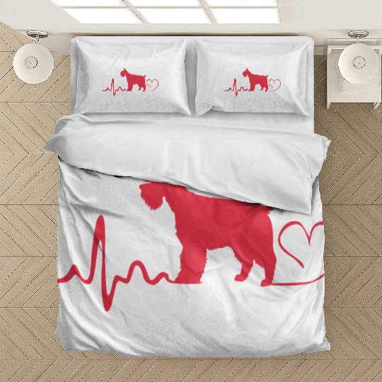 Schnauzer Dog Heartbeat Miniature Schnauzer Bedding Sets