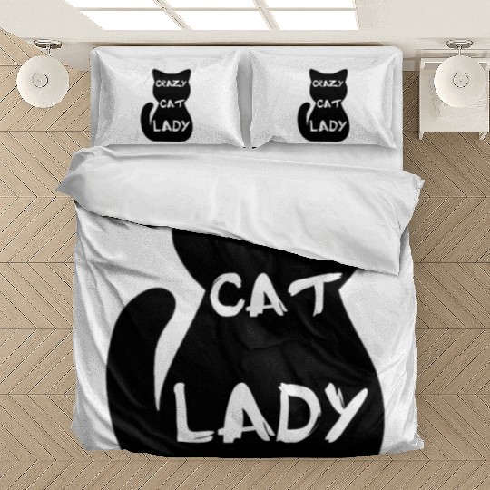Crazy cat lady Bedding Sets